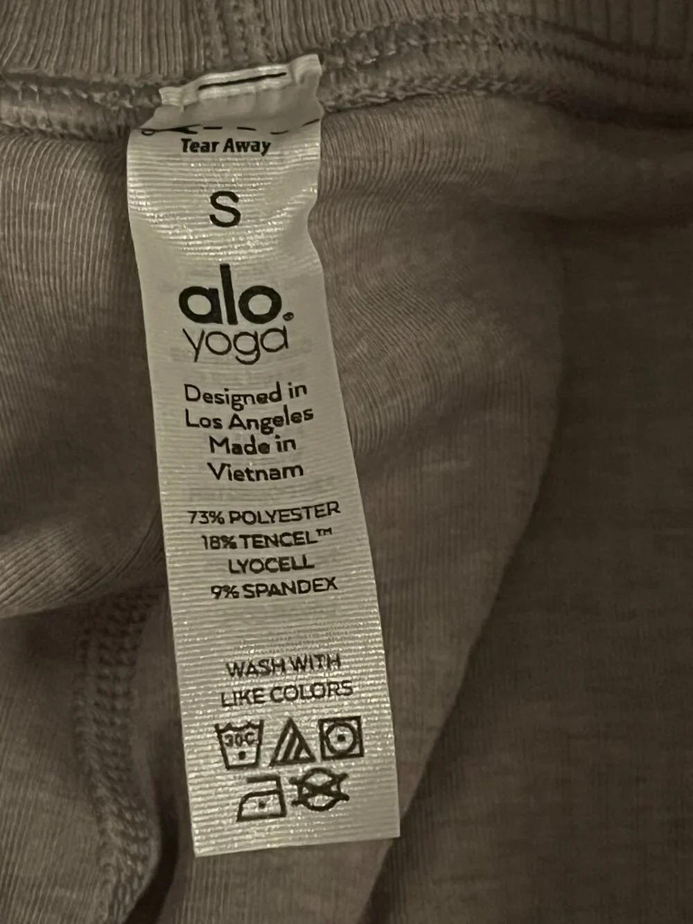 ALO Yoga RIBBED HIGH-WAIST 7/8 BLISSFUL LEGGING HEATHER GREY Size S NWT